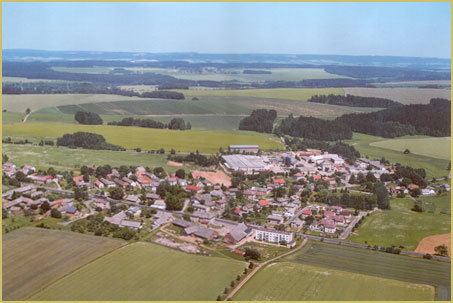 Obec Kámen - letecký snímek